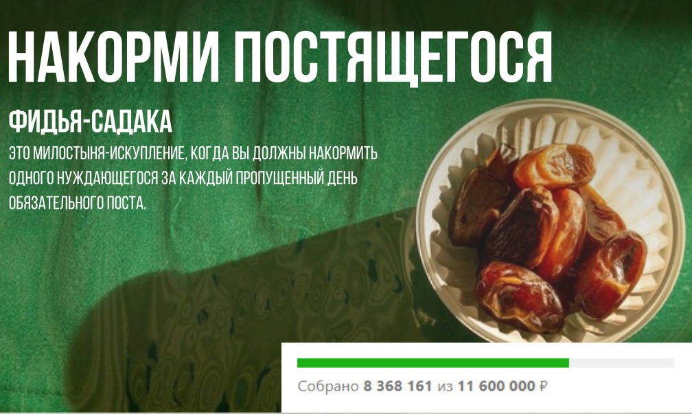 Фидья-садака 2025: Накорми постящегося